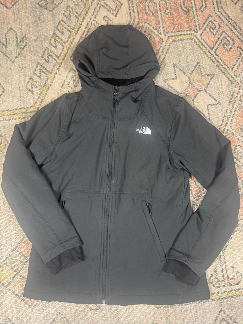 North Face Shelbe Raschel Hoodie Coat Jacket Med Black Sherpa Full Zip Hooded